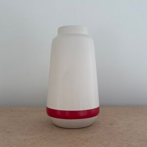 Source Unknown White Vase with Red Band